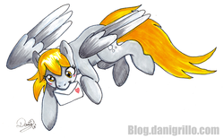 Size: 600x370 | Tagged: safe, artist:danigrillo, derpy hooves, pegasus, pony, g4, female, mare