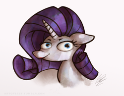 Size: 689x535 | Tagged: safe, artist:zestyoranges, rarity, pony, g4, female, solo