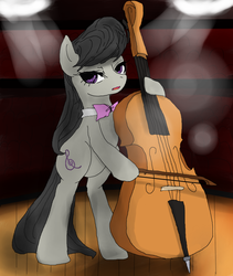 Size: 692x821 | Tagged: safe, artist:brodthagen, octavia melody, earth pony, pony, g4, cello, female, musical instrument, solo