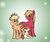 Size: 750x626 | Tagged: safe, artist:pandarainbow, apple bloom, applejack, big macintosh, earth pony, pony, g4, apple siblings, male, missing accessory, stallion