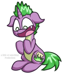 Size: 314x368 | Tagged: safe, artist:alittleofsomething, spike, pony, unicorn, g4, horn, male, ponified, simple background, solo, transparent background