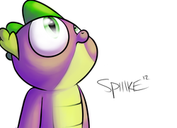 Size: 550x400 | Tagged: safe, artist:ask-spiiike, spike, dragon, g4, male, simple background, solo, white background