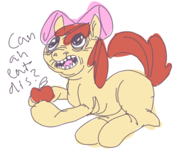 Size: 800x713 | Tagged: safe, artist:steeve, apple bloom, g4, applebeans, not salmon, style emulation, wat