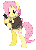 Size: 974x1362 | Tagged: safe, fluttershy, pegasus, pony, g4, cosplay, crossover, female, gif, gun, leon s. kennedy, mare, non-animated gif, resident evil, simple background, solo, transparent background