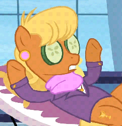 Size: 455x469 | Tagged: safe, screencap, ms. harshwhinny, g4, games ponies play, air quotes, animated, female, male, reaction image