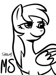 Size: 355x473 | Tagged: dead source, safe, artist:steeve, derpy hooves, pegasus, pony, g4, female, mare, megasweet, style emulation