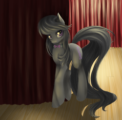 Size: 2000x1976 | Tagged: safe, artist:quennyqueen, octavia melody, earth pony, pony, g4, female, solo, stage