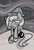 Size: 540x800 | Tagged: safe, artist:steeve, princess luna, pony, moonstuck, g4, cartographer's cap, female, grayscale, grumpy, hat, monochrome, solo, woona