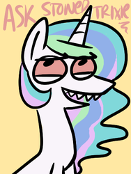 Size: 355x473 | Tagged: safe, artist:steeve, princess celestia, pony, ask stoned trixie, g4, female, solo, style emulation