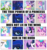 Size: 1200x1276 | Tagged: safe, edit, edited screencap, screencap, princess cadance, princess celestia, princess luna, twilight sparkle, alicorn, pony, g4, games ponies play, keep calm and flutter on, luna eclipsed, magical mystery cure, alicorn tetrarchy, comparison, insane fan theory, magic curl, mane, princess, royal guard, silly, twilight sparkle (alicorn)