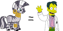 Size: 750x370 | Tagged: safe, zecora, zebra, g4, dr. nick, male, the simpsons