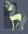 Size: 644x774 | Tagged: dead source, safe, artist:steeve, oc, oc only, pony, unicorn, blank flank, curved horn, female, geometric background, horn, mare, no pupils, raised leg, solo, unshorn fetlocks