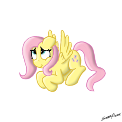 Size: 2000x2000 | Tagged: safe, artist:strachattack, fluttershy, g4, looking up, simple background, solo, spread wings, transparent background, wings