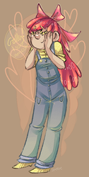 Size: 433x856 | Tagged: dead source, safe, artist:steeve, apple bloom, human, g4, female, humanized, solo