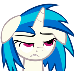 Size: 5000x4825 | Tagged: safe, artist:skitt-less, dj pon-3, vinyl scratch, pony, unicorn, g4, absurd resolution, bust, female, floppy ears, hooves, horn, mare, portrait, simple background, solo, teeth, transparent background, vector