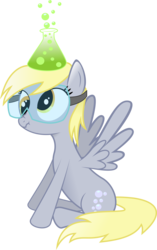Size: 10000x15955 | Tagged: safe, artist:almostfictional, derpy hooves, pegasus, pony, g4, absurd resolution, beaker, female, goggles, mare, science, scrunchy face, simple background, solo, transparent background, vector