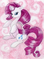 Size: 2733x3701 | Tagged: safe, artist:liluri-creations, rarity, pony, unicorn, g4, brush, female, mare, solo, traditional art