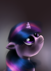 Size: 597x820 | Tagged: safe, artist:fra-92, twilight sparkle, g4, bust, looking up, portrait, solo