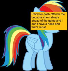Size: 870x914 | Tagged: safe, rainbow dash, offensive ponies, g4, meta, text