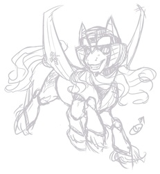 Size: 923x1000 | Tagged: safe, artist:blackheartspiral, ponified, sketch, starscream, transformers