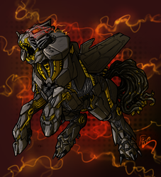 Size: 1000x1100 | Tagged: safe, artist:blackheartspiral, ponified, starscream, transformers