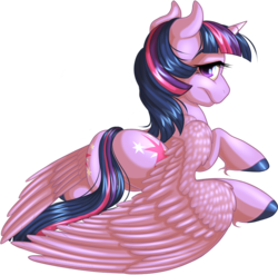 Size: 791x781 | Tagged: safe, artist:kittehkatbar, twilight sparkle, alicorn, pony, g4, female, mare, simple background, tail censor, transparent background, twilight sparkle (alicorn)