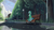 Size: 2841x1600 | Tagged: safe, artist:rublegun, lyra heartstrings, pony, g4, bench, car, city, cityscape, cloud, cloudy, female, lamppost, leaves, outdoors, park, reflection, scenery, sky, solo, tree, water