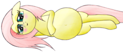 Size: 1024x433 | Tagged: safe, artist:ccgdragon2, fluttershy, pony, g4, belly, blushing, female, preggoshy, pregnant, simple background, solo, transparent background