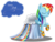 Size: 1389x1044 | Tagged: safe, artist:tiffanymarsou, rainbow dash, pegasus, pony, g4, clothes, dignified wear, dress, eyes closed, female, gala dress, mare, raised hoof, simple background, solo, transparent background