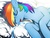 Size: 1600x1200 | Tagged: safe, artist:balthasar999, rainbow dash, g4, cloud, drool, nap, sleeping