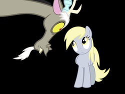 Size: 1024x768 | Tagged: safe, edit, derpy hooves, discord, pegasus, pony, g4, fanfic, female, mare, underp