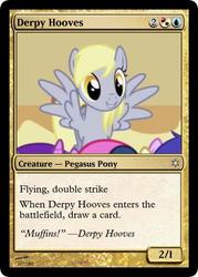 Size: 375x523 | Tagged: safe, artist:manasparks, screencap, derpy hooves, pegasus, pony, g4, card, female, magic the gathering, mare, underp