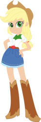 Size: 3412x10157 | Tagged: dead source, safe, artist:bubblestormx, applejack, human, equestria girls, g4, my little pony equestria girls, clothes, eqg promo pose set, female, hand on hip, humanized, simple background, solo, transparent background, vector