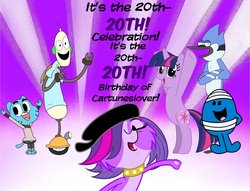 Size: 3288x2517 | Tagged: safe, artist:cartuneslover16, twilight sparkle, g4, crossover, get, gumball watterson, index get, littlest pet shop, male, mordecai, ogo, regular show, robot and monster, the amazing world of gumball, zoe trent