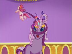 Size: 640x480 | Tagged: safe, screencap, tiddly wink, tra-la-la, wysteria, breezie, g3, the princess promenade, crown, princess wysteria, tangled up