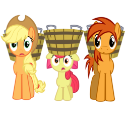 Size: 8000x8000 | Tagged: safe, artist:ashidaru, apple bloom, applejack, oc, g4, absurd resolution, simple background, transparent background, vector