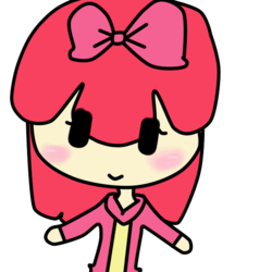 Size: 600x600 | Tagged: safe, artist:cattunalover, apple bloom, human, g4, female, humanized, simple background, solo, transparent background