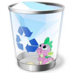 Size: 256x256 | Tagged: safe, artist:rileystrickland, spike, g4, diamond, icon, recycle bin