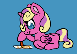 Size: 398x282 | Tagged: safe, artist:srsishere, princess skyla, alicorn, pony, g4, crayon, drawing, tumblr