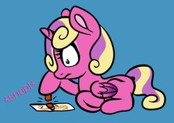 Size: 398x282 | Tagged: safe, artist:srsishere, princess skyla, alicorn, pony, g4, broken, crayon, drawing, tumblr