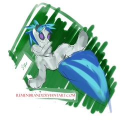 Size: 1280x1280 | Tagged: safe, artist:remenbrand, dj pon-3, vinyl scratch, g4, 30 minute art challenge, crystallized