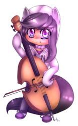 Size: 600x965 | Tagged: safe, artist:aikokage, octavia melody, human, g4, cello, chibi, eared humanization, female, humanized, musical instrument, solo, tailed humanization