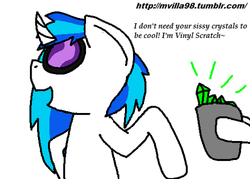 Size: 500x358 | Tagged: safe, artist:mvilla98, dj pon-3, vinyl scratch, g4, 30 minute art challenge, crystal