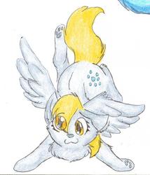 Size: 624x729 | Tagged: safe, artist:nekotigerfire, derpy hooves, cat, g4, species swap, traditional art