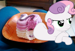 Size: 500x342 | Tagged: safe, sweetie belle, g4, ice cream, irl, photo, tail