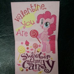 Size: 612x612 | Tagged: safe, pinkie pie, g4, card, irl, valentine's day