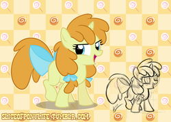 Size: 800x573 | Tagged: safe, artist:egophiliac, pumpkin cake, pony, slice of pony life, g4, female, filly, older, solo