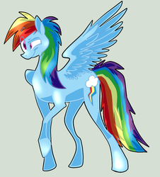 Size: 777x858 | Tagged: safe, artist:xenon, rainbow dash, pony, g4, female, solo