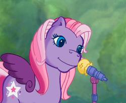 Size: 903x737 | Tagged: safe, screencap, starsong, g3, meet the ponies, microphone