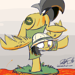 Size: 1000x1000 | Tagged: safe, artist:dzone16, daring do, g4, lava